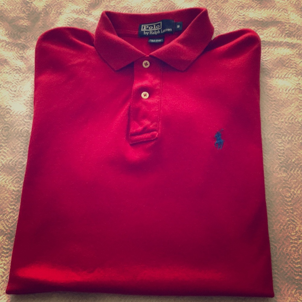 Ralph Lauren Red short sleeve polo. Size Small